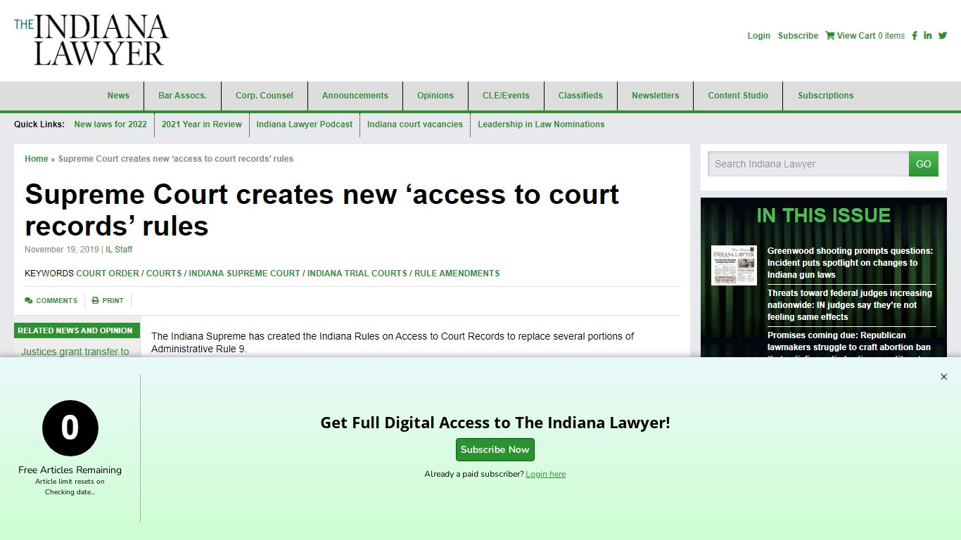 Supreme Court creates new ‘access to court records’ rules ...